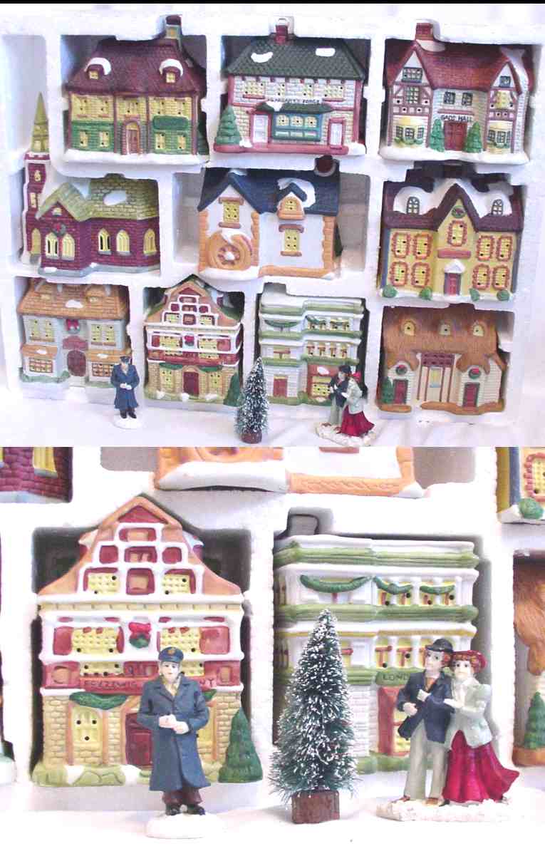 Dickens of London Hand Painted mini ceramic houses